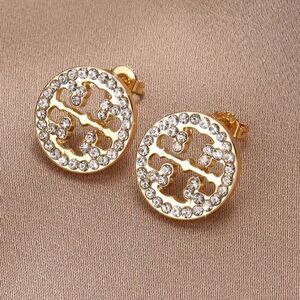 Upcycled Inspired Burch Icon Pavé Stud Earrings